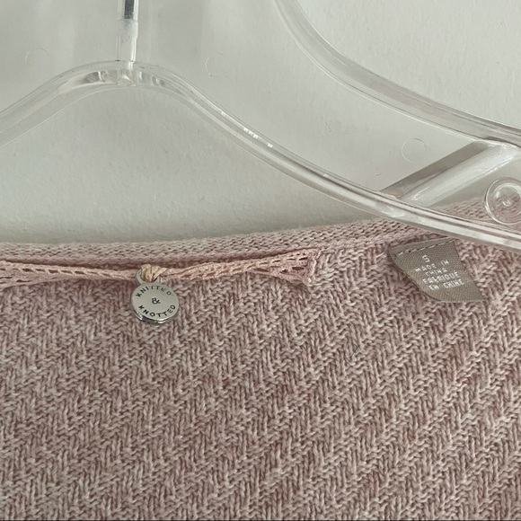 ANTHROPOLOGIE KNITTED & KNOTTED LACE BLUSH SWEATER - Picture 9 of 14